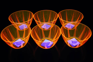 24oz Neon Blacklight Reactive Glow Party Snack Dip Bowls